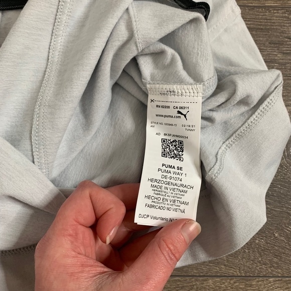 Puma Train Cloudspun Crew Neck Sweater Nimbus Cloud Heather Grey Size XS - Picture 13 of 15